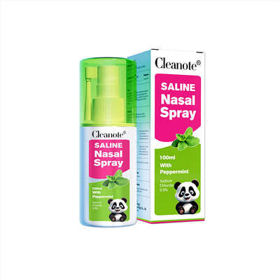 품질 0.9% NaCl 100ml 소금염 코 스프레이와 페퍼 민트 성인 코 류 공장